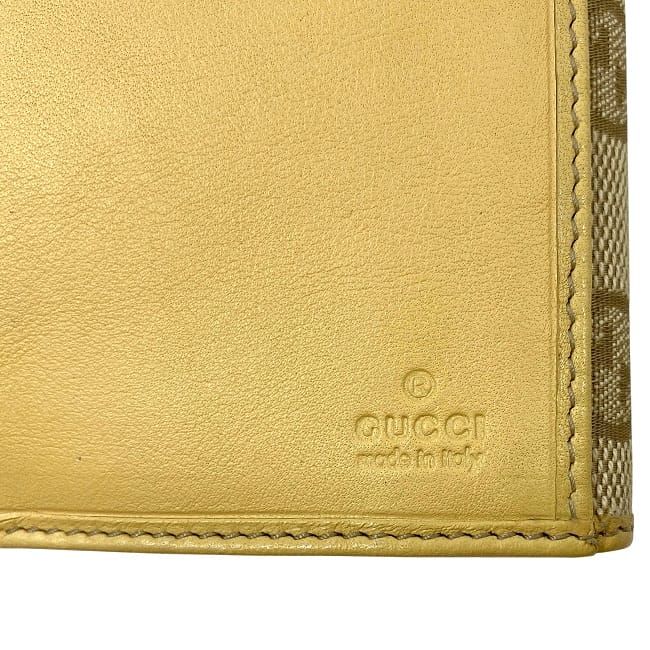 Gucci Bifold Long Wallet Beige GG Canvas — view 6