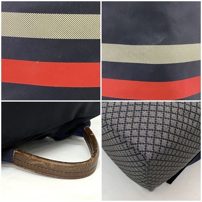 Gucci Backpack Navy Gray Diamante — view 8