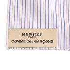 Hermes Comme Des Garcons Collaboration Harnais de COUR Cotton Blue Scarf — view 4