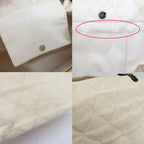 Chanel Handbag Chain Ivory Silver Hardware Leather — view 9