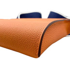 Hermes Shoulder Bag Vidpoche Stamped B H Logo Orange White Navy — view 4