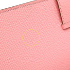 Hermes Long Wallet Bearn Souffle Vaux Epson Rose Confetti Gold Hardware Bifold — view 5