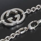 Gucci Interlocking Necklace Double G Silver 925 E1032 — view 4