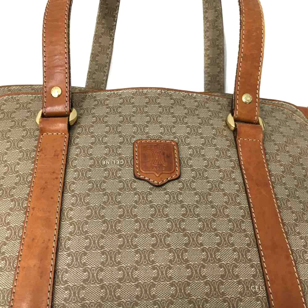 Celine Macadam Pattern Leather Bag Brown — view 3