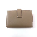 Hermes Bearn Mini Etoupe Gold Hardware H Logo Wallet With Coin — view 3