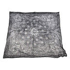 Saint Laurent Paris Wool Paisley Bandana Black — view 2