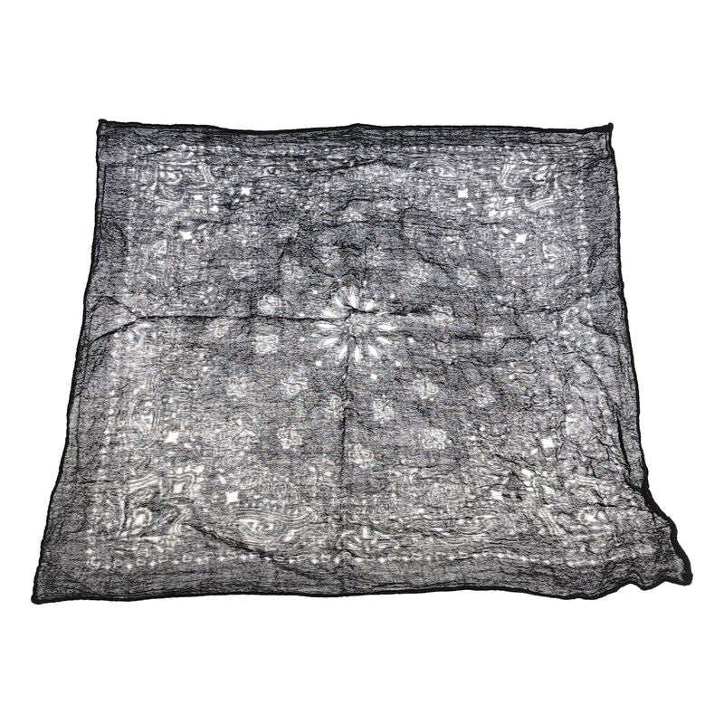 Saint Laurent Paris Wool Paisley Bandana Black — view 2