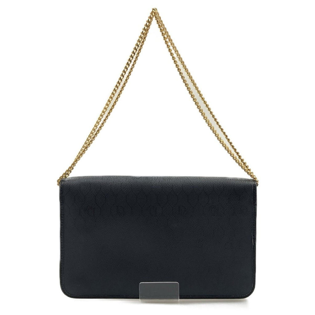 Christian Dior Honeycomb Pattern Chain Shoulder Bag Black — view 3