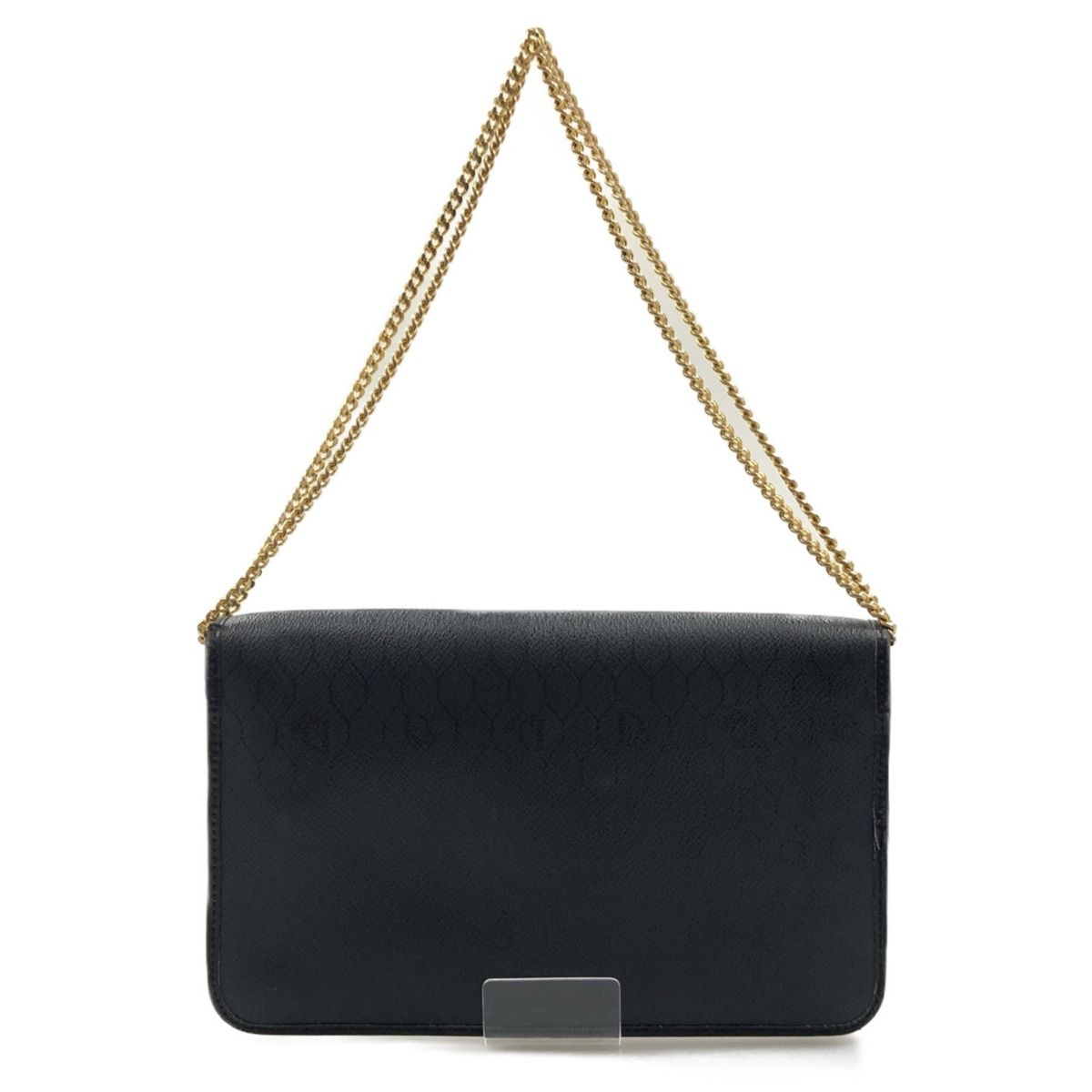 Christian Dior Honeycomb Pattern Chain Shoulder Bag Black — view 3
