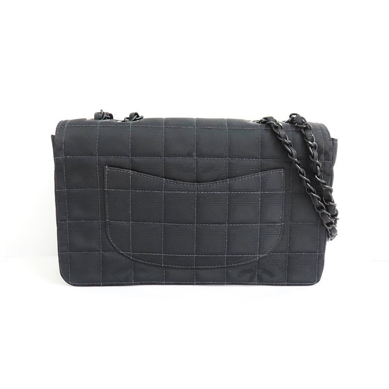Chanel Vintage New Travel Line All Black Chain Shoulder Bag — view 5