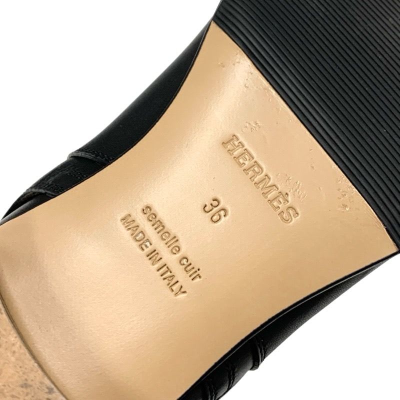 Hermes Neo Boots Short Shoes Leather Black Silver Kelly Hardware — view 8