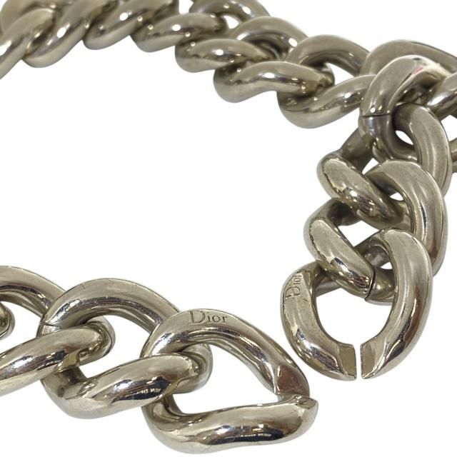 Christian Dior Necklace Chain Choker Accessory Small Metal Silver Black — view 7