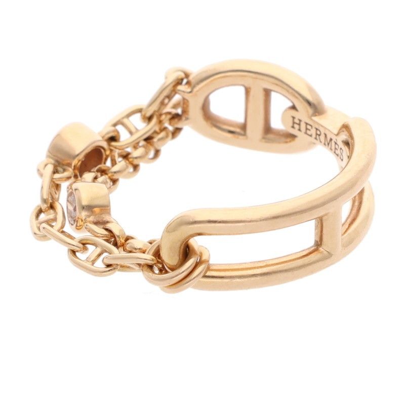 Hermes Chaine Dancre Chaos PM 18K Pink Gold Diamond — view 6
