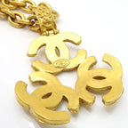 Chanel Necklace 94 A Triple Coco Mark Large Long Chain Vintage — view 6