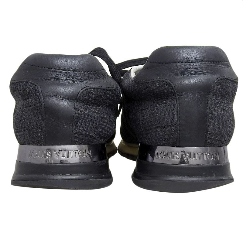 Louis Vuitton 2015 Item Runaway Line Jacquard Damier Leather Sneakers Shoes 5.5 — view 4