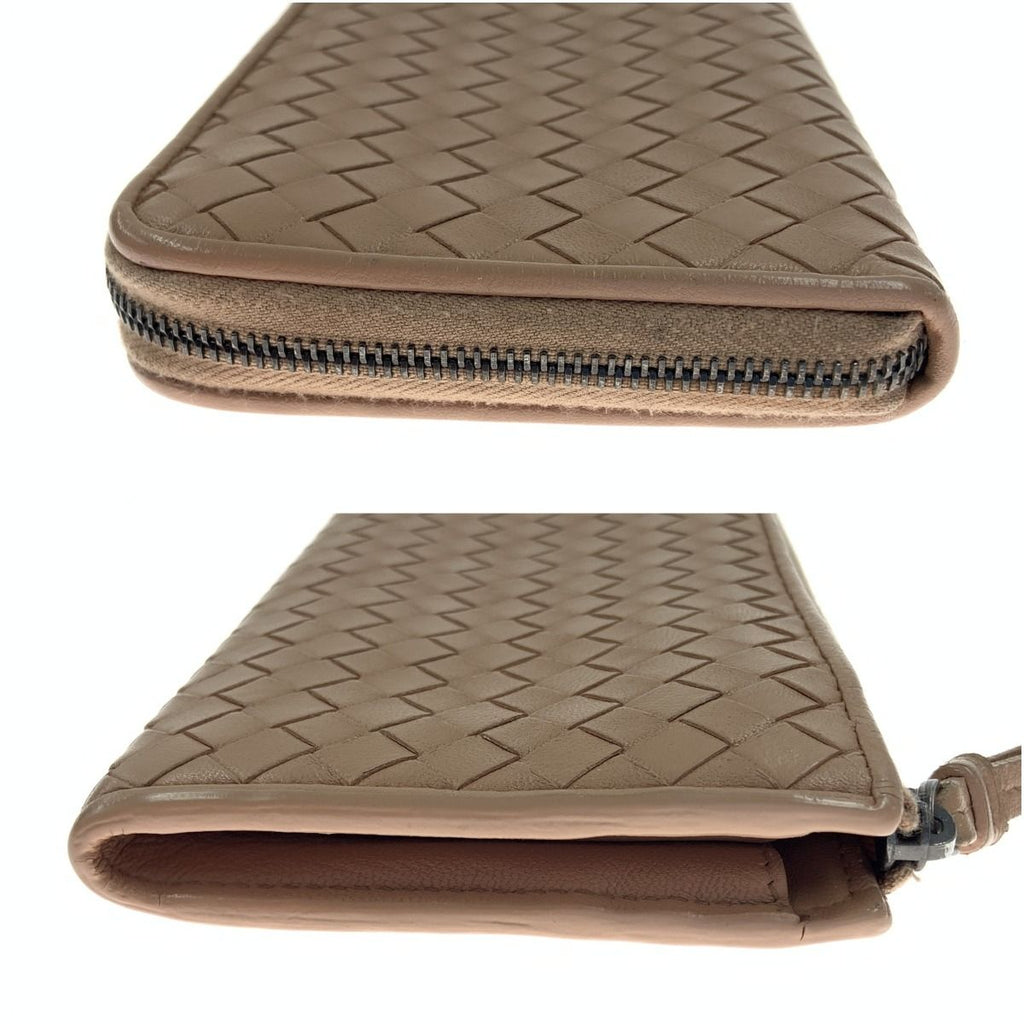 Bottega Veneta Intrecciato Leather Long Wallet Pink — view 3