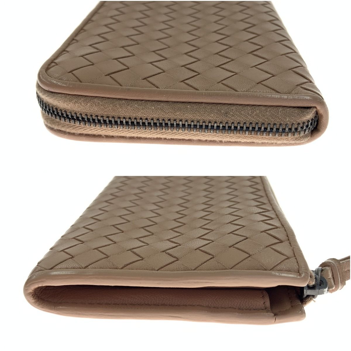 Bottega Veneta Intrecciato Leather Long Wallet Pink — view 3