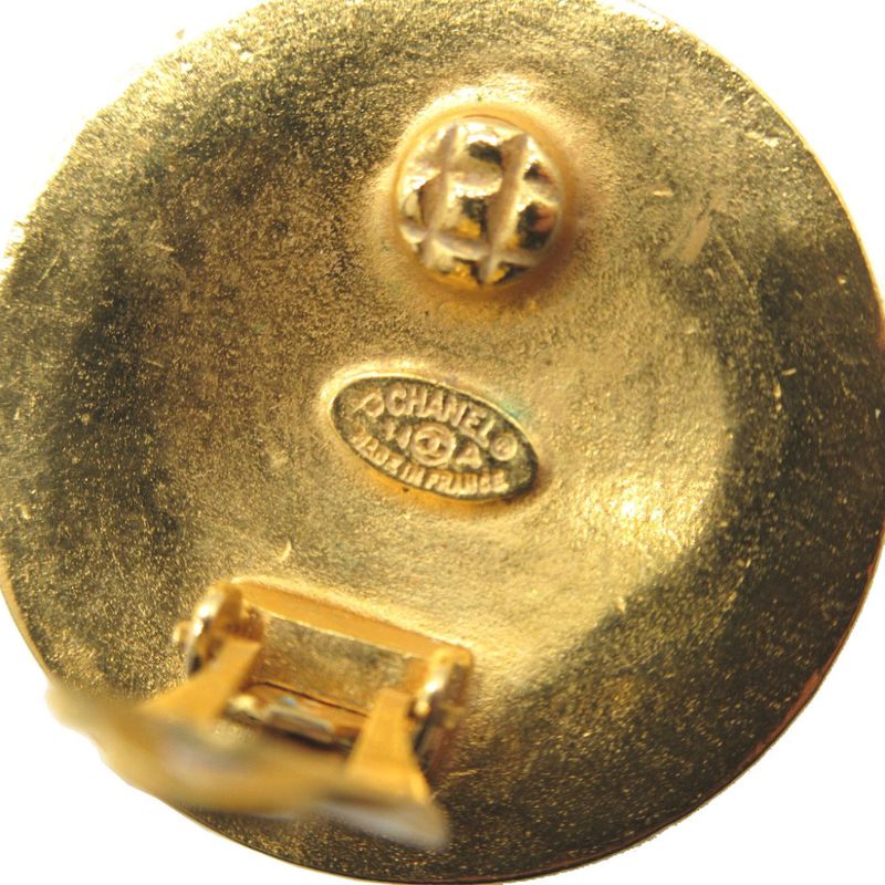 Chanel Coco Mark Lava 94 a Metal Gold Earrings 0168 — view 4