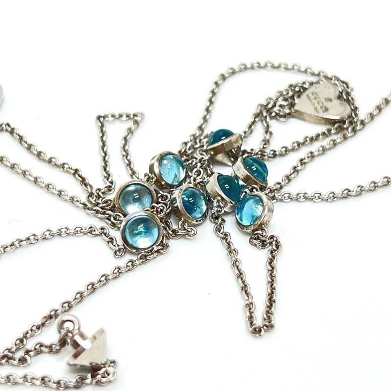 Gucci Necklace Blue Topaz Heart in SV 925 Silver — view 3