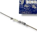 Christian Dior Bracelet Gold Hardware Pearl Star Rhinestone Vintage Work — view 3
