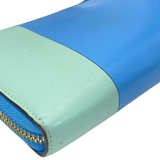 Loewe Wallet Long Round Zipper Anagram Leather Sky Blue Mint — view 4