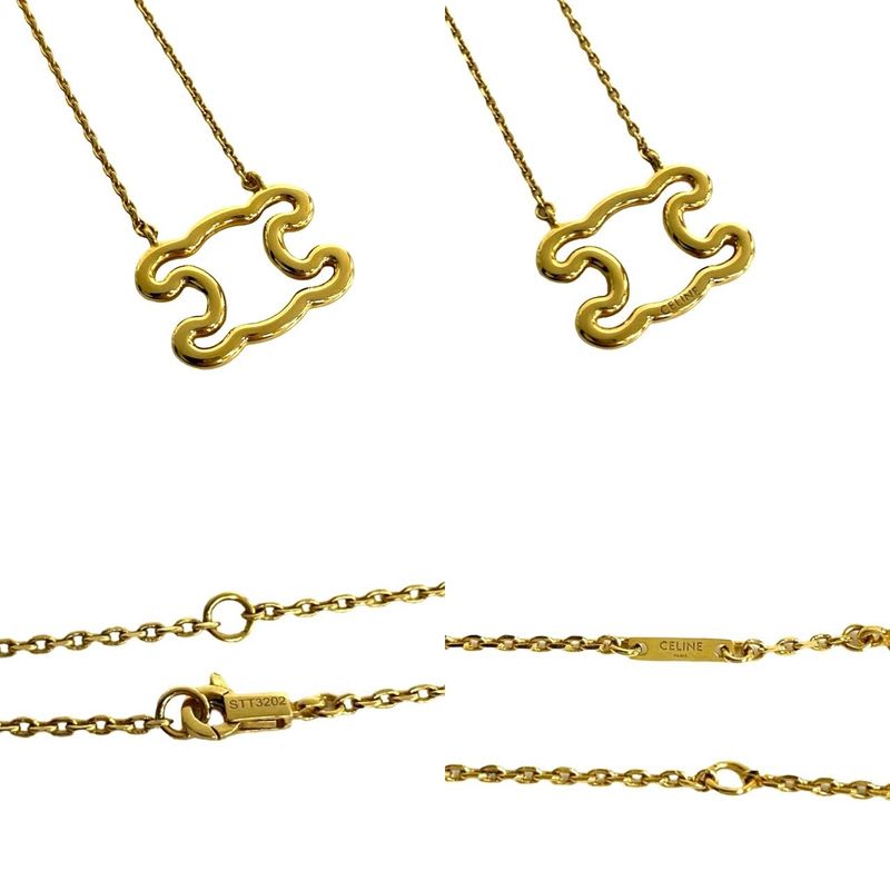 Celine Triomphe Logo Motif Frame Necklace Pendant Choker Accessory — view 3