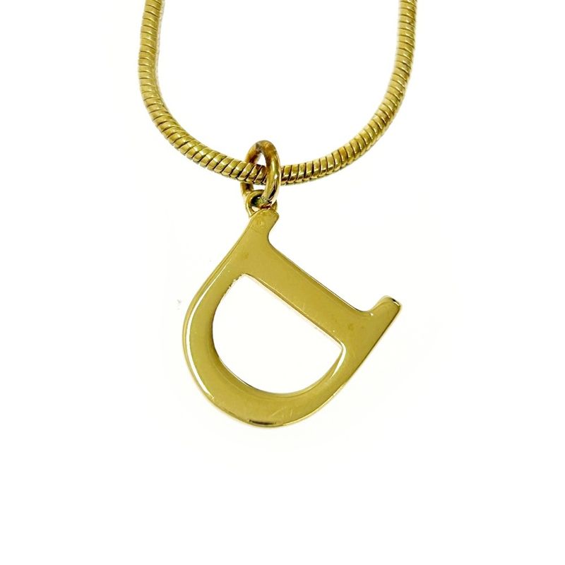 Christian Dior GP D Logo Necklace Gold — view 3