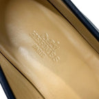 Hermes Colette Loafer Leather Shoes Black Silver Moccasin Flat — view 7