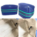 Hermes Handbag Brid A Black GM Cotton Blue — view 8