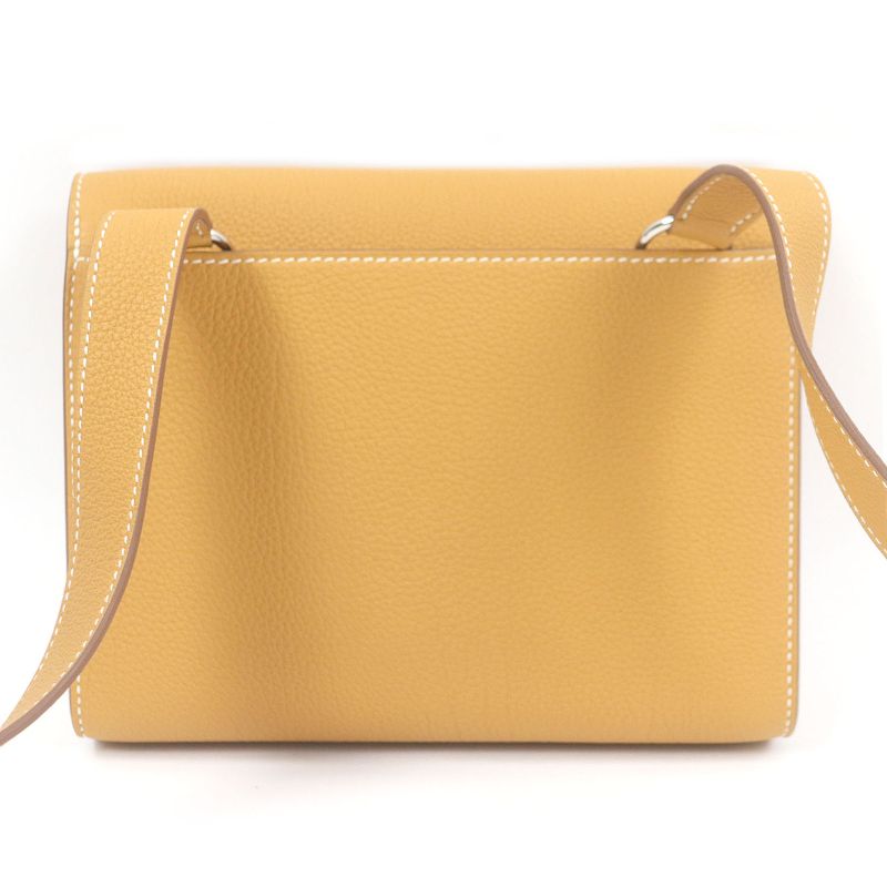 Hermes Sac A Depeches 21 Togo Leather Shoulder Bag Natural Sable — view 4
