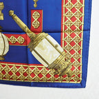 Hermes Carre 90 Feux de Route Silk Red Yellow Blue Scarf — view 5