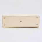 Christian Dior Enamel White Handbag Silver — view 4