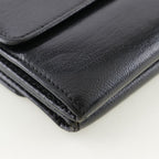 Chanel Coco Mark W Hook Calf Black Bifold Wallet — view 4