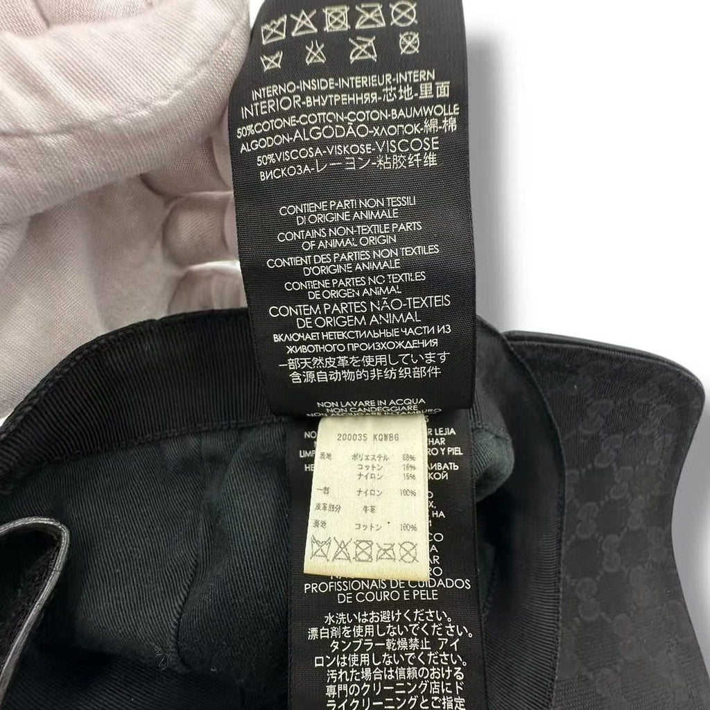 Gucci Baseball Cap GG Canvas Black Handbag — view 8