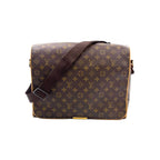 Louis Vuitton Aves Monogram Leather Canvas Brown Light Shoulder Bag Gold