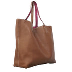 Hermes Tote Double Sens 36 Taurillon Clemence Tosca Brown Silver — view 2