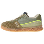 Chanel Logo Rubber Suede Low Cut Sneakers Khaki
