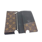 Louis Vuitton Long Wallet Monogram Macassar Portefeuille Tanon Brown — view 4