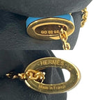Hermes Box Mini Pop Necklace Pendant Choker Gold Blue Jean — view 3