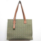 Loewe Buckle Horizontal Tote Anagram Jacquard Leather Green