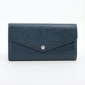 Louis Vuitton Epi Portefeuille Sarah Long Wallet Andigo Blue