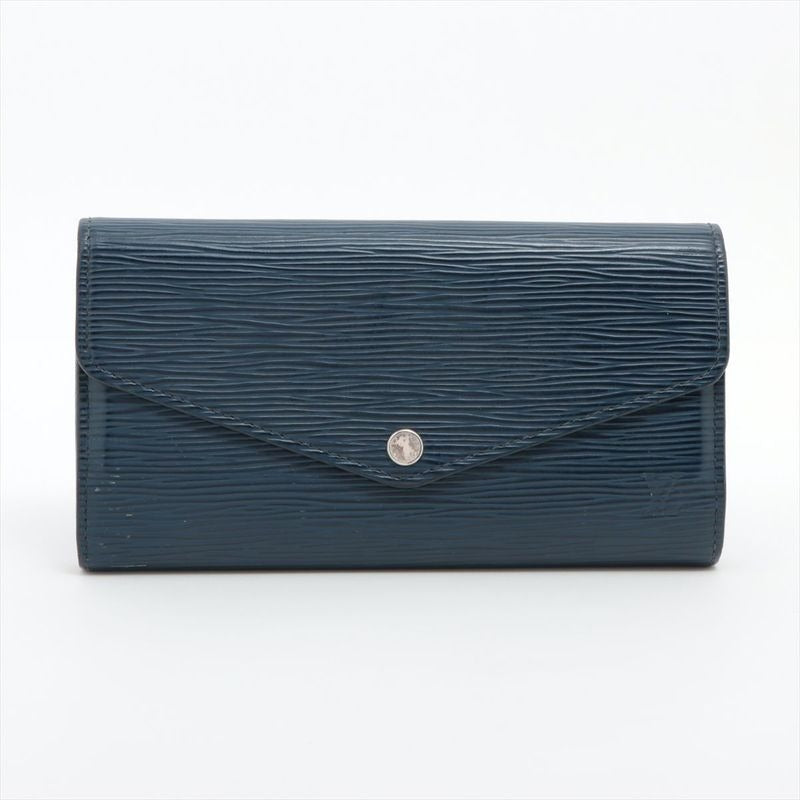 Louis Vuitton Epi Portefeuille Sarah Long Wallet Andigo Blue