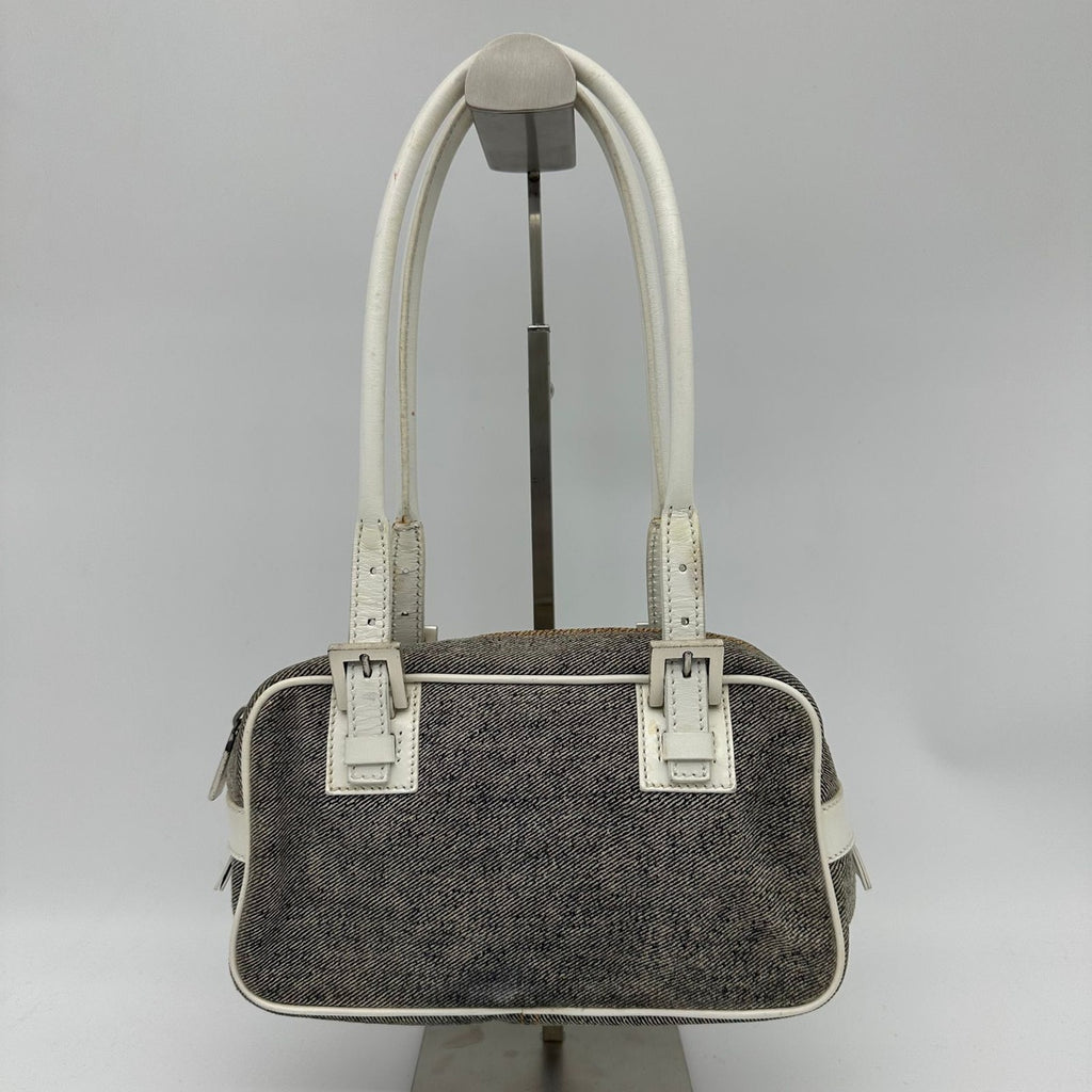 Fendi Color Combination Denim Leather Box Shoulder Bag — view 2