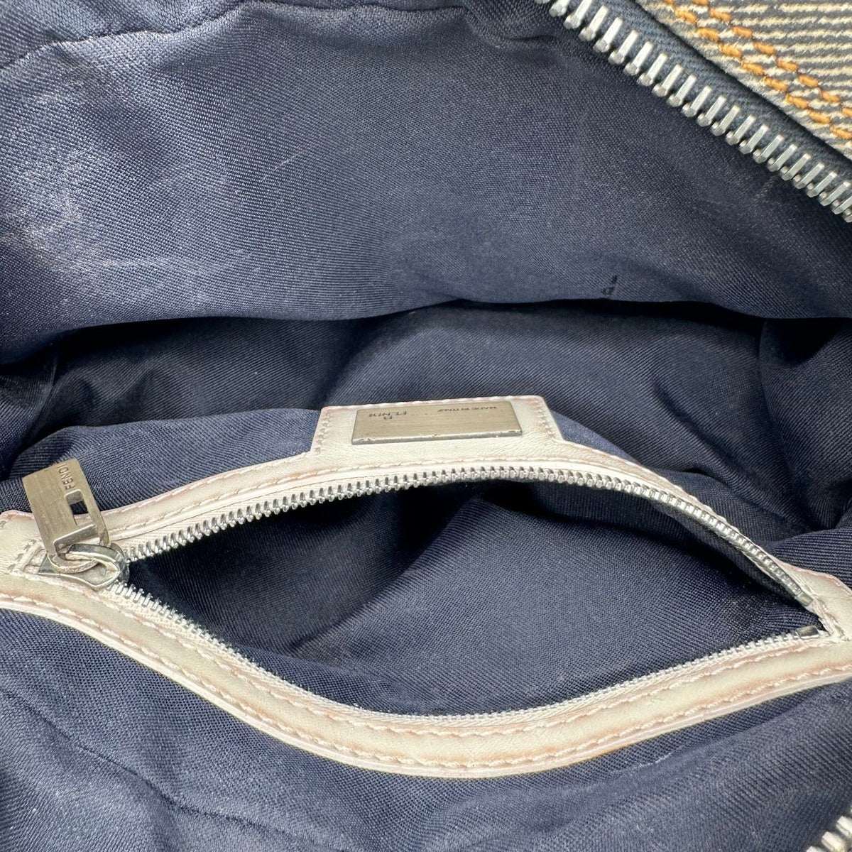 Fendi Color Combination Denim Leather Box Shoulder Bag — view 6