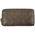 Louis Vuitton Zippy Wallet Coussin Embossed Monogram Leather Taupe
