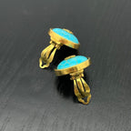 Chanel CC Logo Turquoise Earrings — view 3