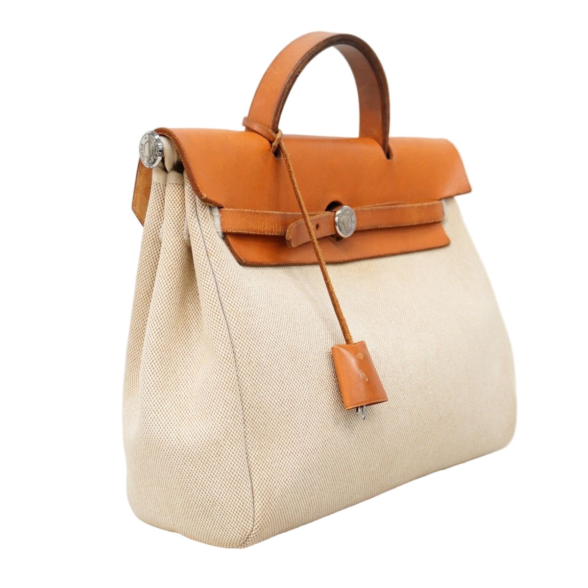 Hermes Backpack Herbag a Dos PM Toile Ash Natural Silver — view 2