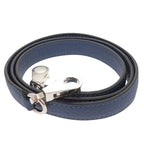 Hermes Kelly Strap Taurillon Cles Mance Silver Hardware Deep Blue