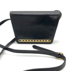 Gucci Leather Logo Shoulder Bag Black