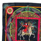 Hermes Scarf Silk Carre 90 Feux D'artifice Black — view 2